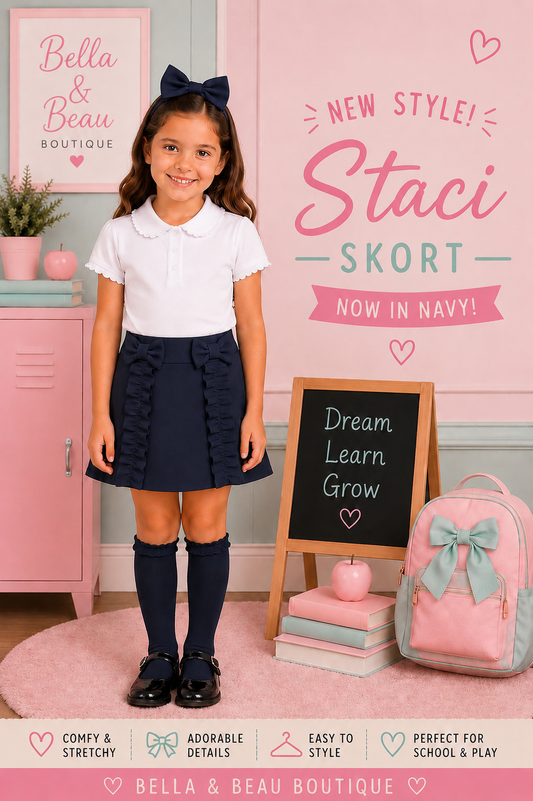Staci Skort - Navy